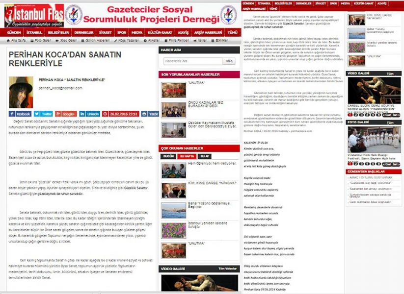 PERİHAN KOCA'DAN SANATIN RENKLERİYLE